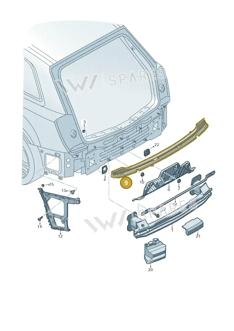 4M0807458 — Audi Q7 (2015-2025) diagram 859807500, position 9