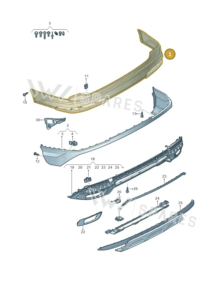 4M0807511GRU — Audi Q7 (2015-2025) diagram 859807075, position 1