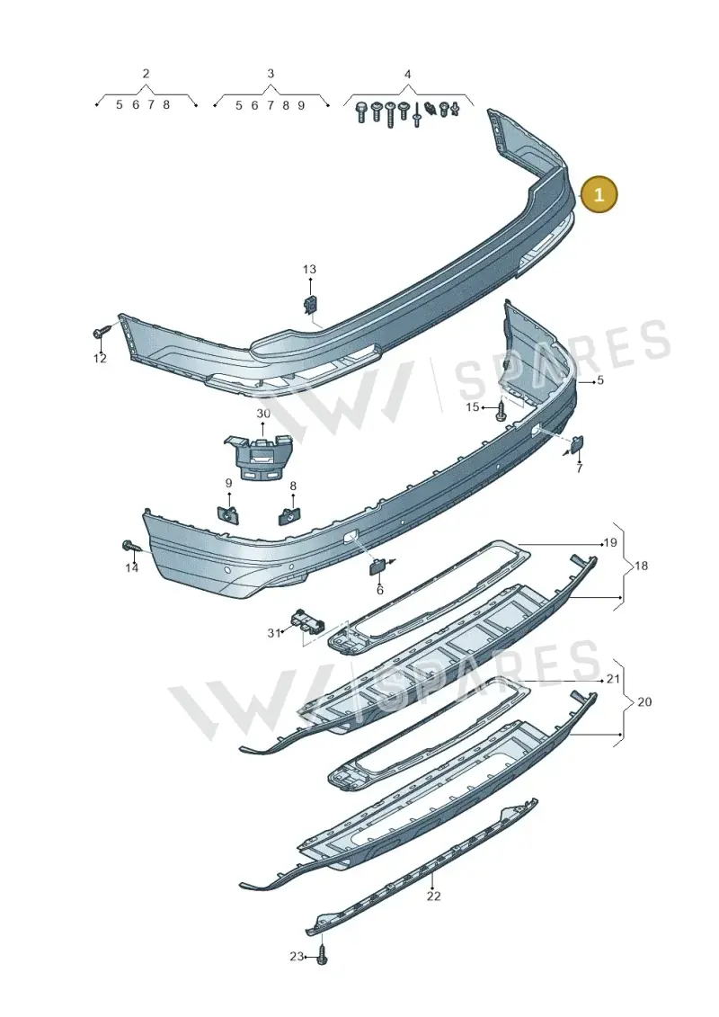 4M0807511GRU — Audi Q7 (2015-2025) diagram 859807600, position 1