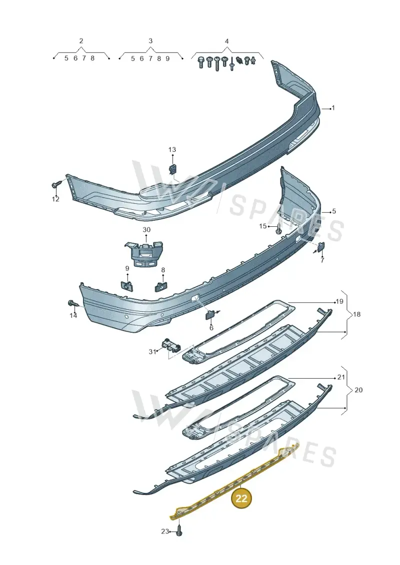 4M08075419B9 — Audi Q7 (2015-2025) diagram 859807600, position 22