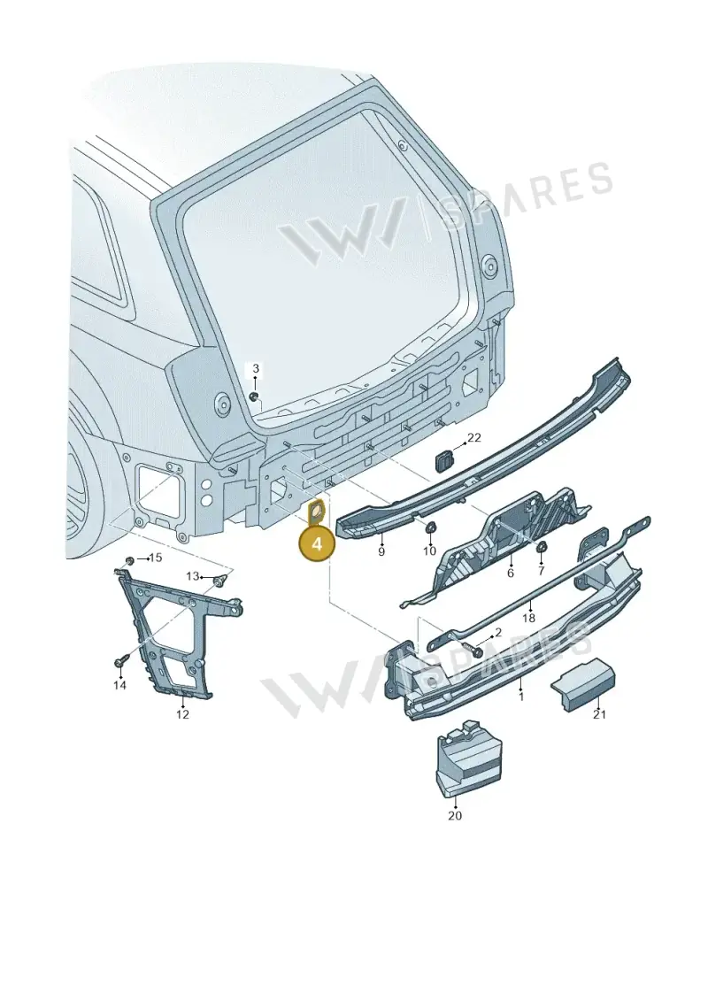4M0807670 — Audi Q7 qu. 3.0 TDI (2015-2019) diagram 859807500, position 4
