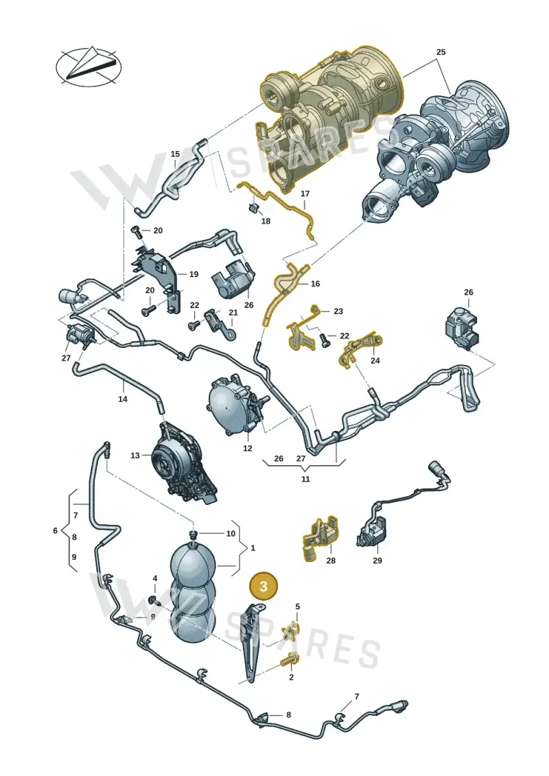 4M0809163B — Audi Q8 Quattro 3,0 (2018-) diagram 429133086, position 3