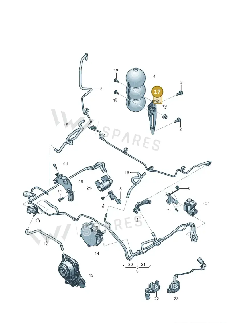 4M0809163B — Audi RS Q8 Quattro (2019-) diagram 819133900, position 17