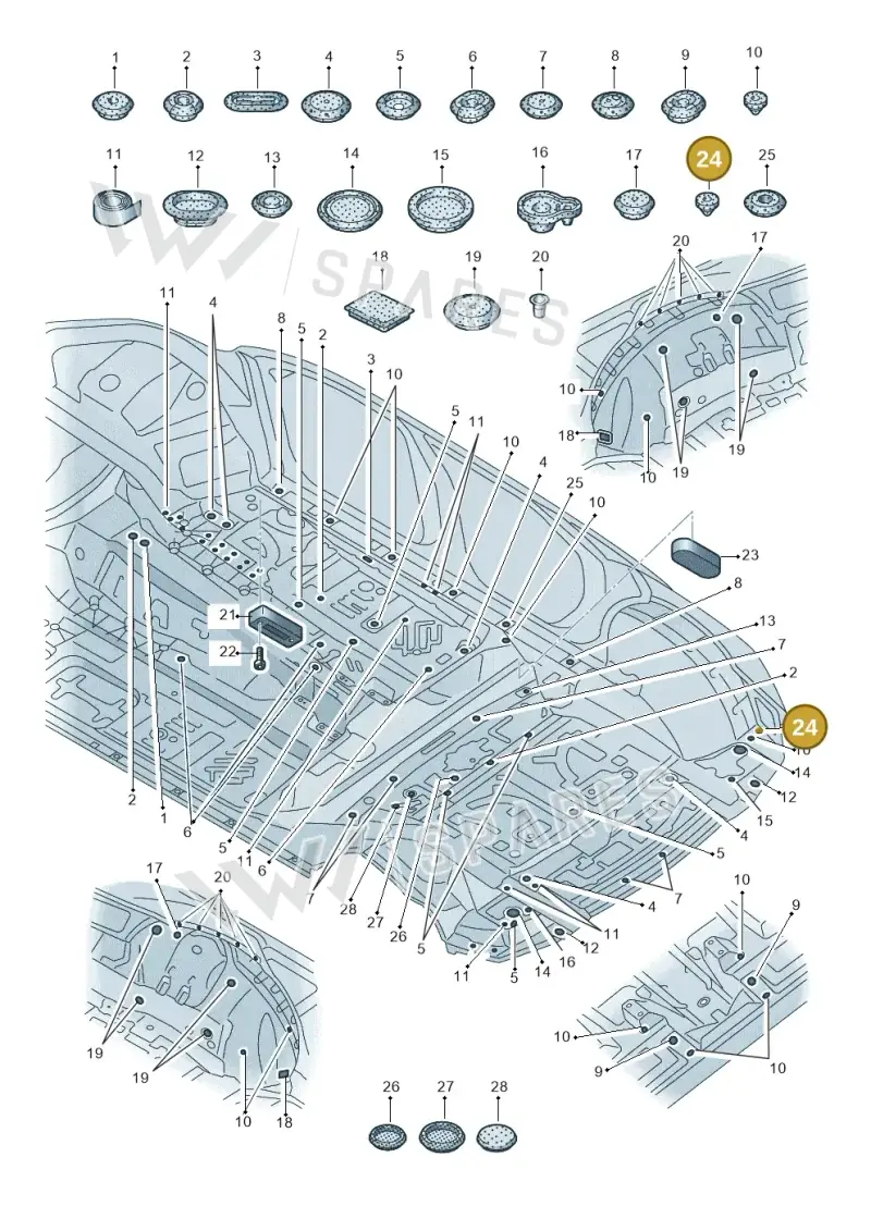 4M0809940 — Audi Q7 qu. 3.0 TDI (2015-2019) diagram 859803350, position 24