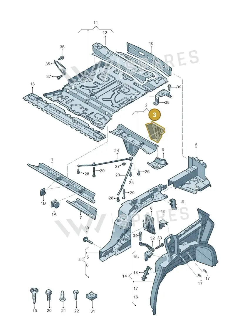 4M0813314D — Audi Q7 (2015-2025) diagram 859803000, position 3