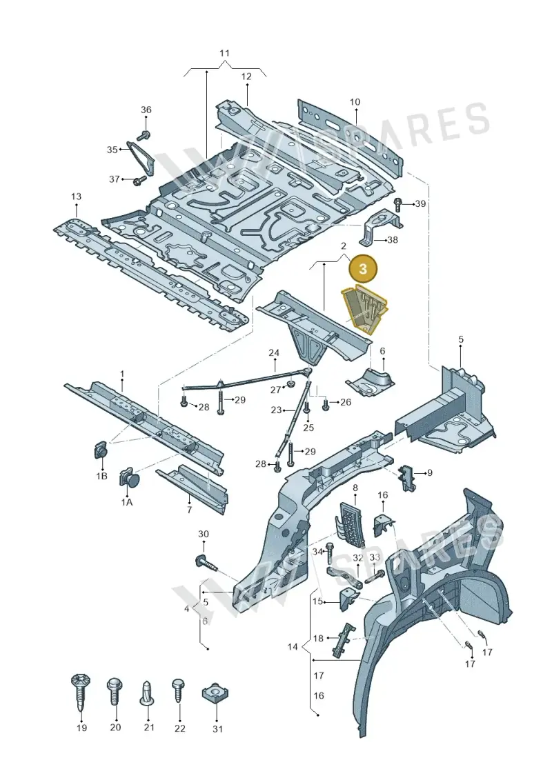 4M0813314E — Audi Q7 qu. 3.0 TDI (2015-2019) diagram 859803000, position 3