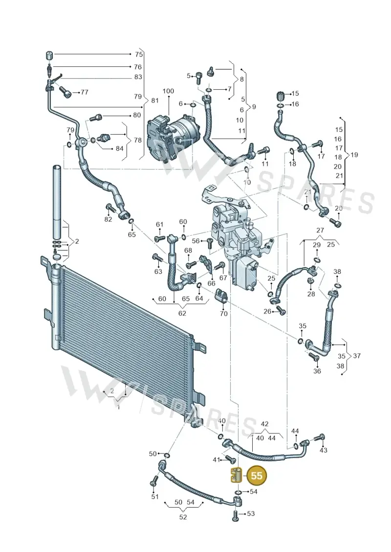 4M0816805B — Audi A6 2.0 (2018-) diagram 435260700, position 55
