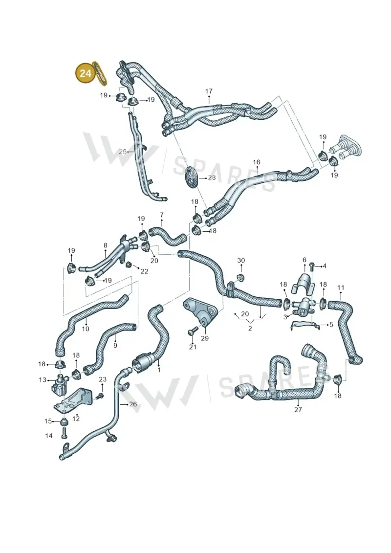 4M0819345B — Audi Q8 Quattro 3,0 (2018-) diagram 429121060, position 24