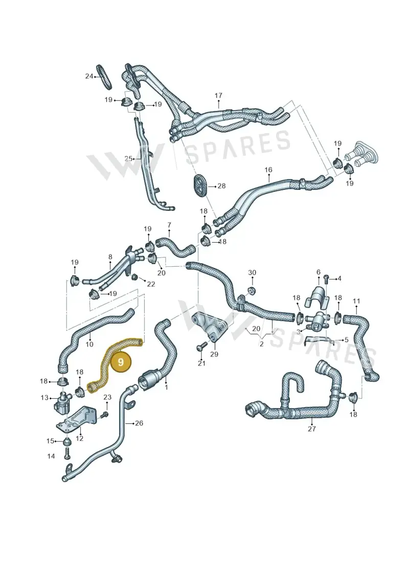 4M0819372CN — Audi Q8 Quattro 3,0 (2018-) diagram 429121060, position 9