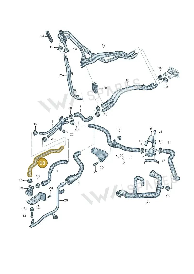 4M0819372CP — Audi Q8 Quattro 3,0 (2018-) diagram 429121060, position 10