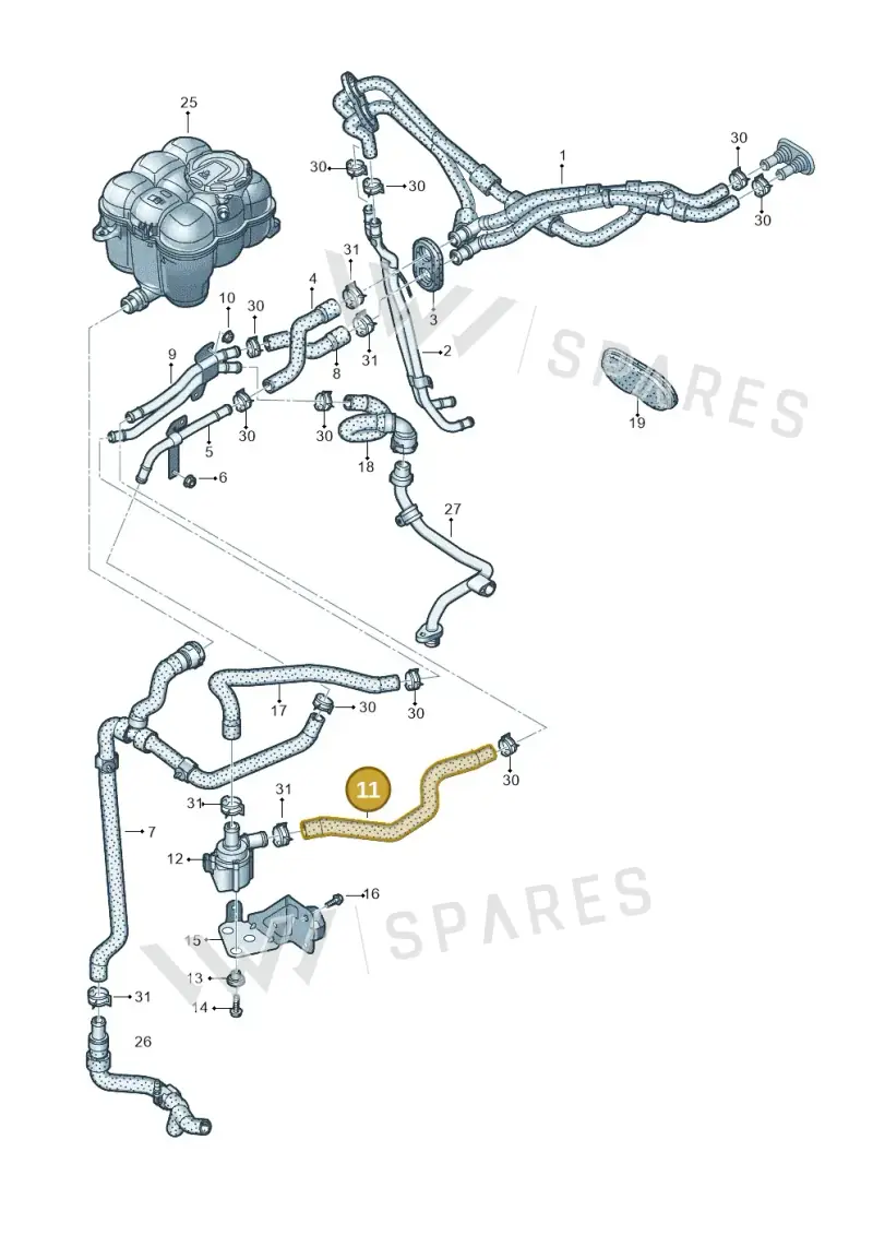 4M0819372DH — Audi Q8 Quattro 3,0 (2018-) diagram 595121010, position 11