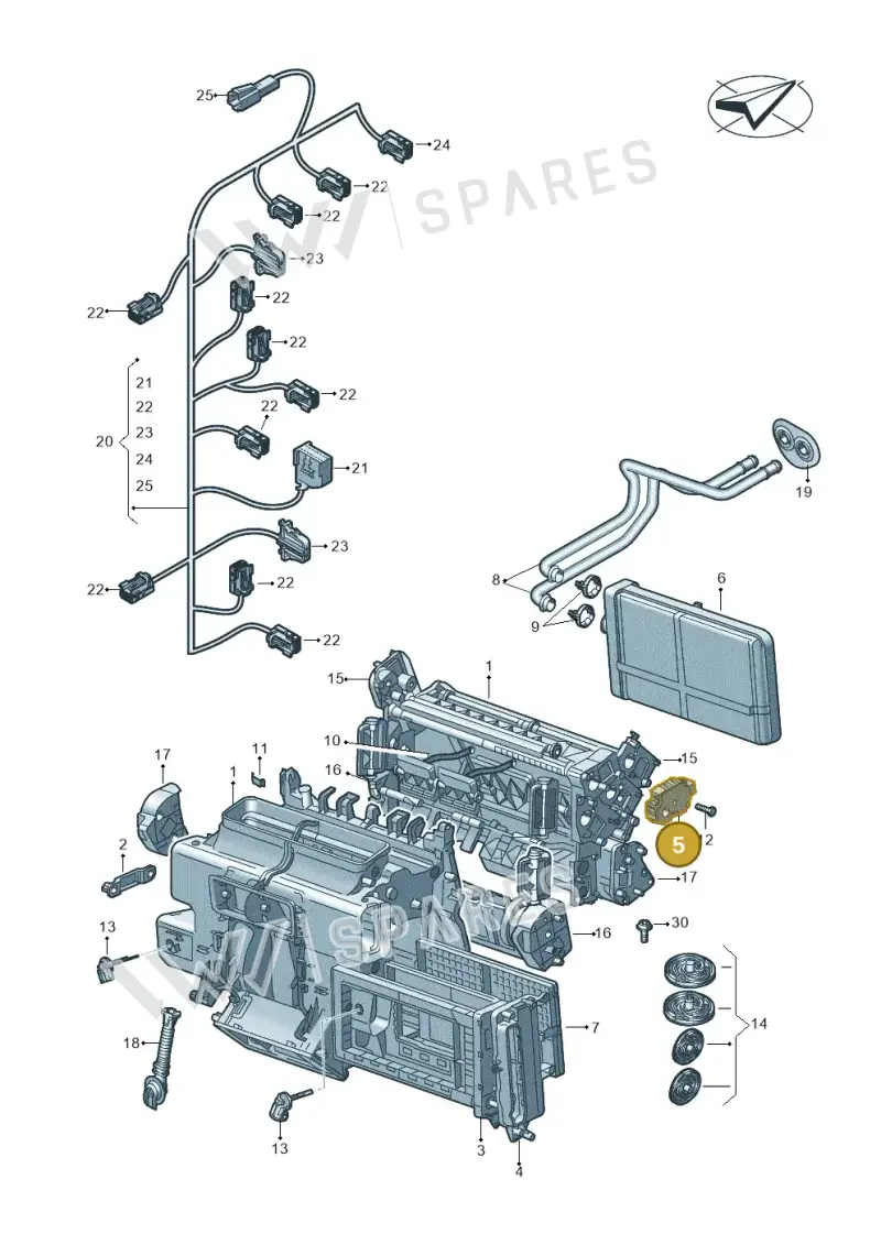 4M0820511A — Audi RS6 Avant (2019-) diagram 435820021, position 5