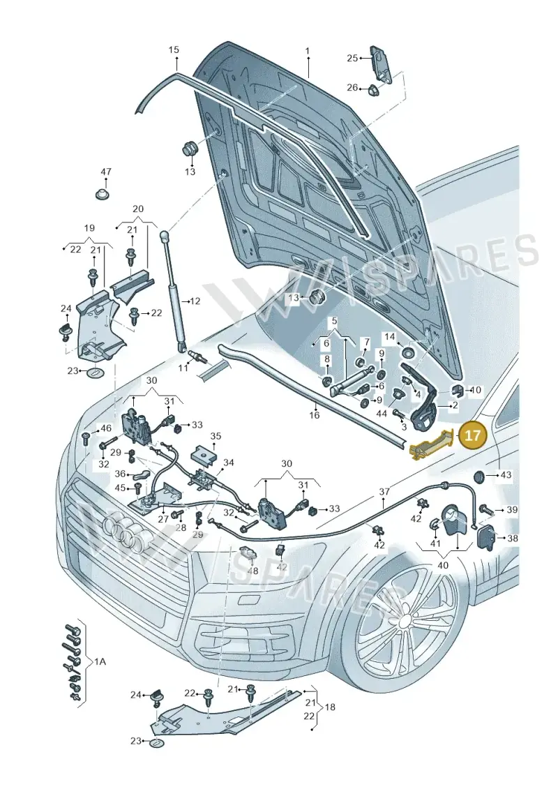 4M0821169C — Audi Q7 qu. 3.0 TDI (2015-2019) diagram 859823000, position 17
