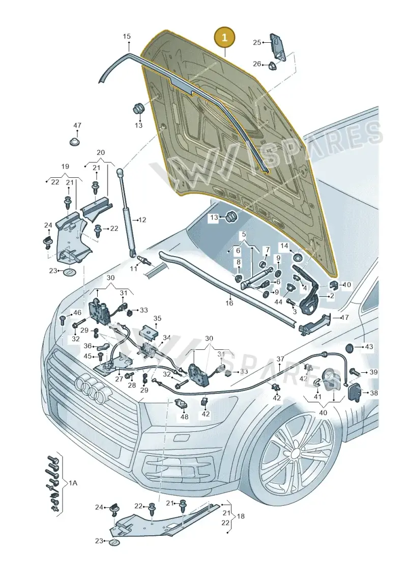 4M0823029A — Audi Q7 (2015-2025) diagram 859823000, position 1