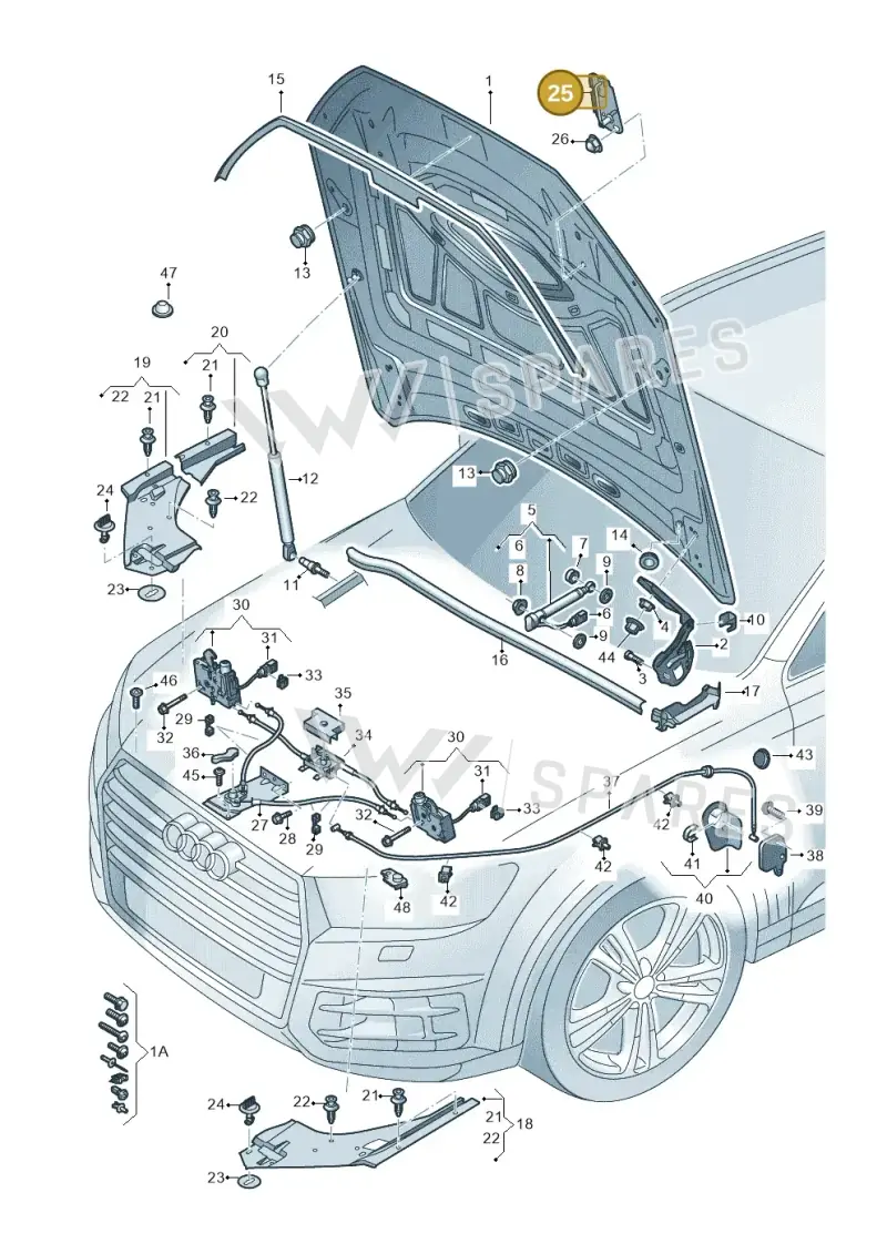 4M0823186F — Audi Q7 (2015-2025) diagram 859823000, position 25