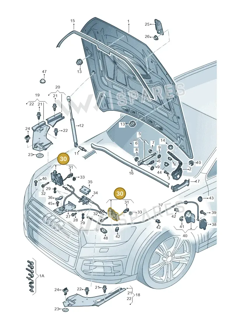 4M0823509B — Audi Q7 qu. 3.0 TDI (2015-2019) diagram 859823000, position 30