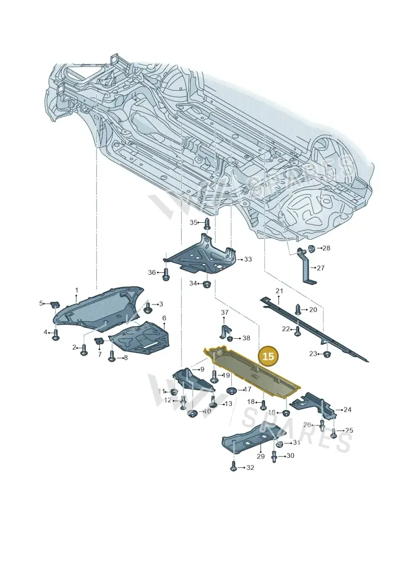 4M0825205M — Audi Q8 Quattro 3,0 (2018-) diagram 429825000, position 15
