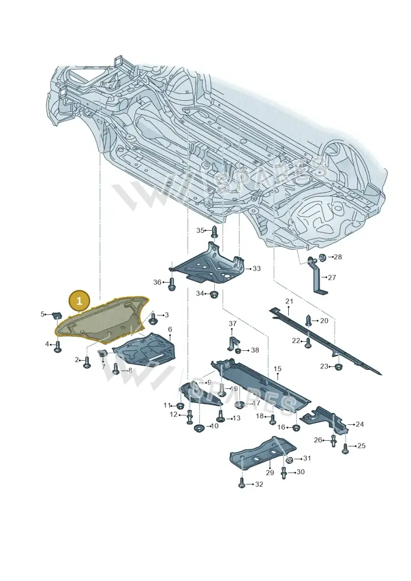 4M0825235AH — Audi Q8 Quattro 3,0 (2018-) diagram 429825000, position 1