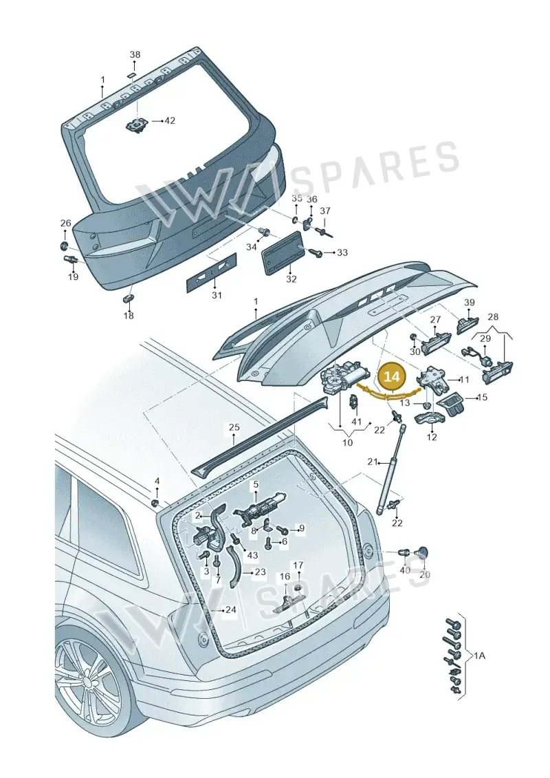 4M0827535C — Audi Q7 qu. 3.0 TDI (2015-2019) diagram 859827000, position 14