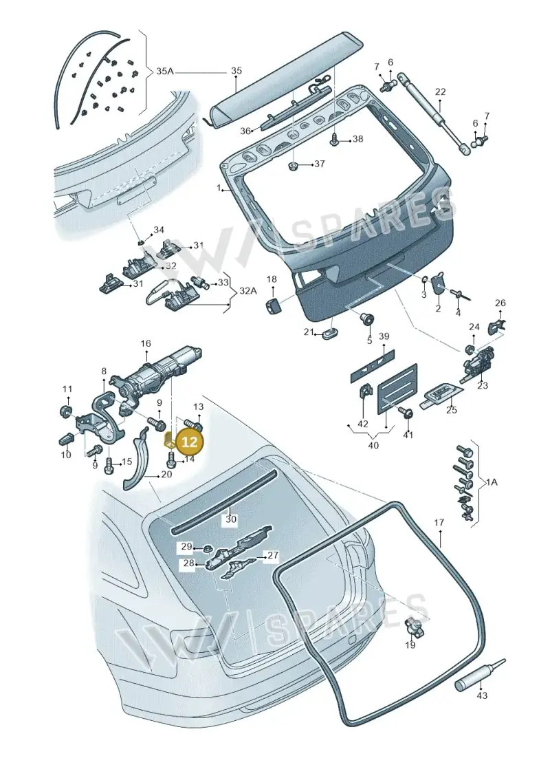4M0827603 — Audi A6 qu. 3.0 tdi (2014-2018) diagram 717827100, position 12