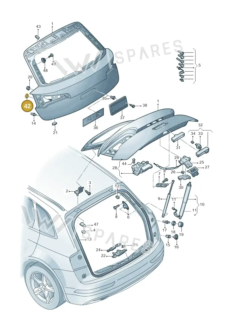 4M0827713 — Audi Q5 qu. 2.0 (2018-) diagram 428827000, position 42