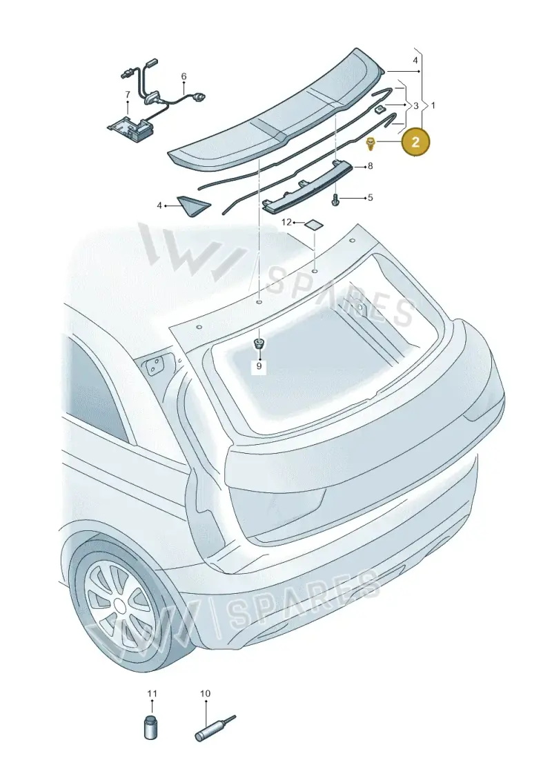 4M0827947 — Audi A1 sportback 1.0 (2018-) diagram 592827050, position 2