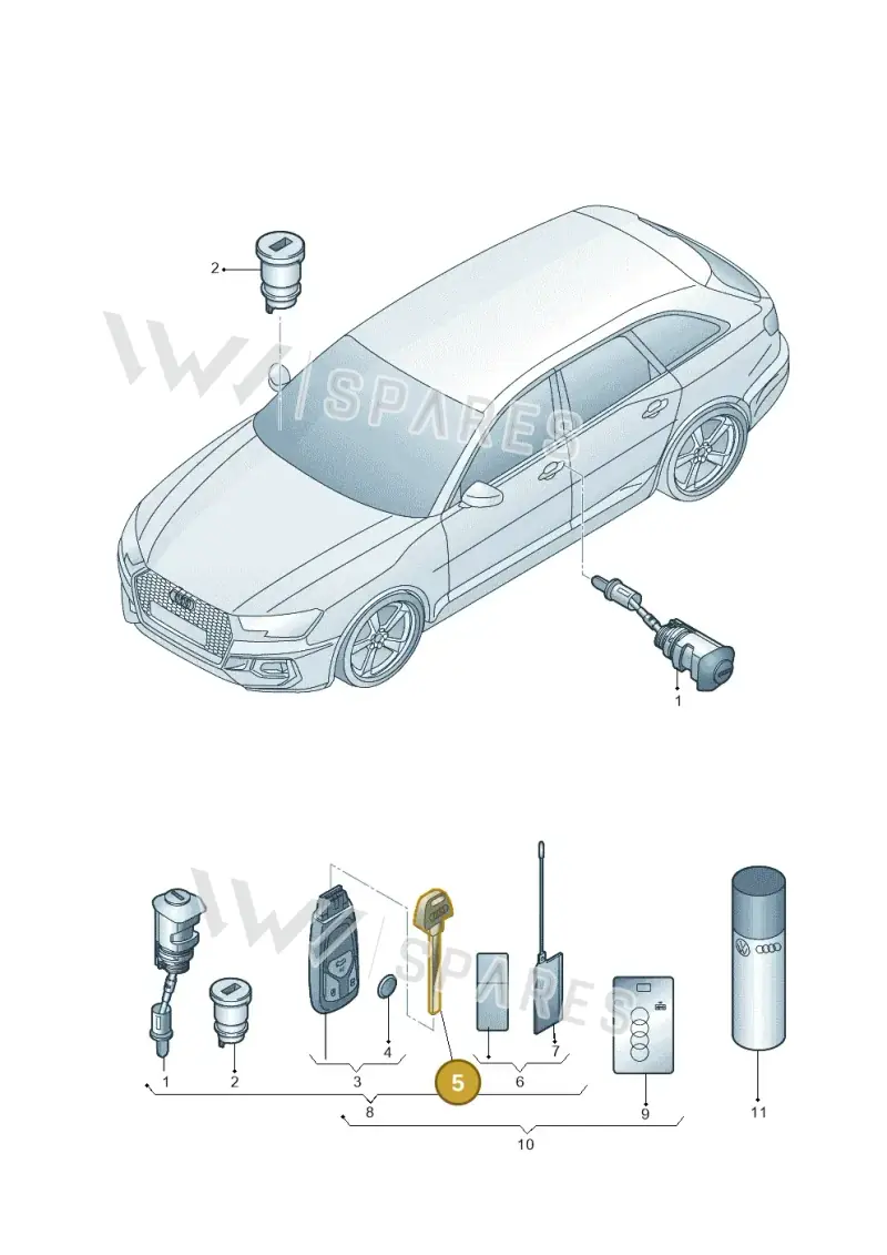 4M0837216AAIF — Audi RS4 Avant (2017-2025) diagram 438837012, position 5