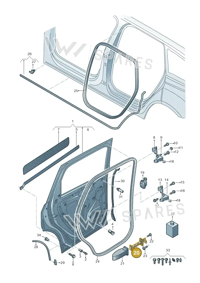 4M0839249 — Audi Q7 qu. 3.0 TDI (2015-2019) diagram 859833100, position 20