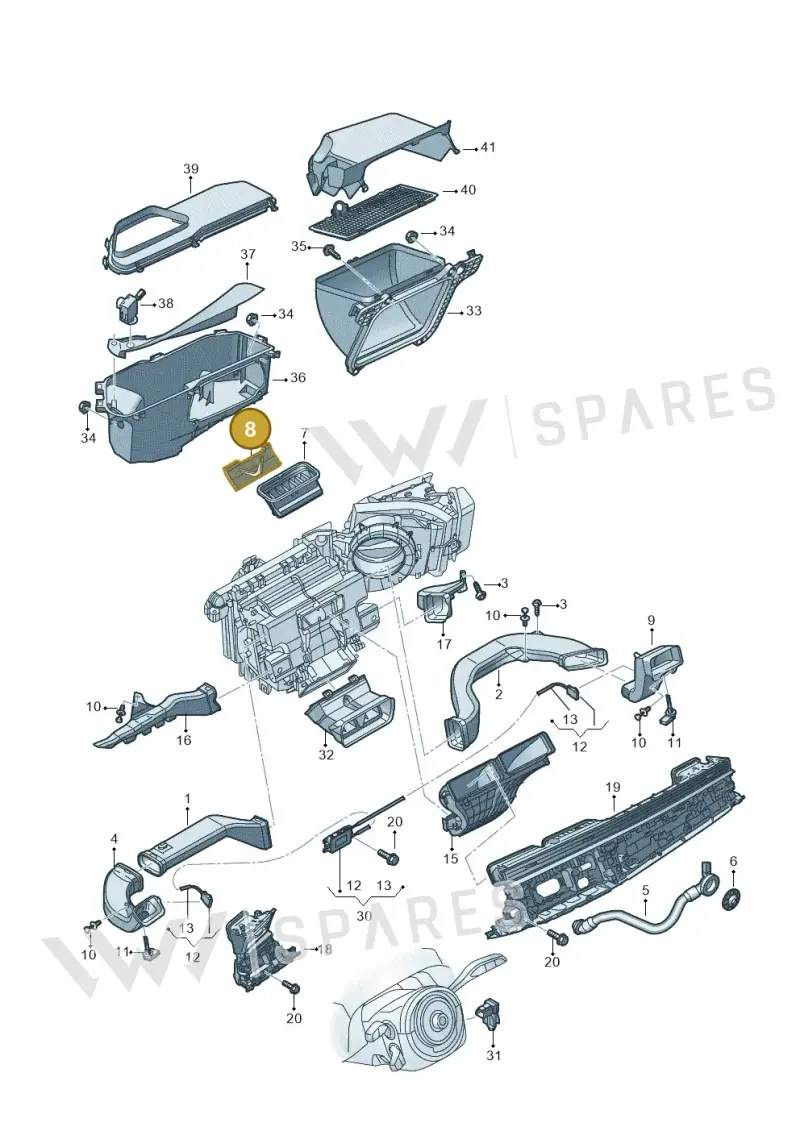 4M0863873 — Audi RS Q8 (2019-2025) diagram 429819010, position 8