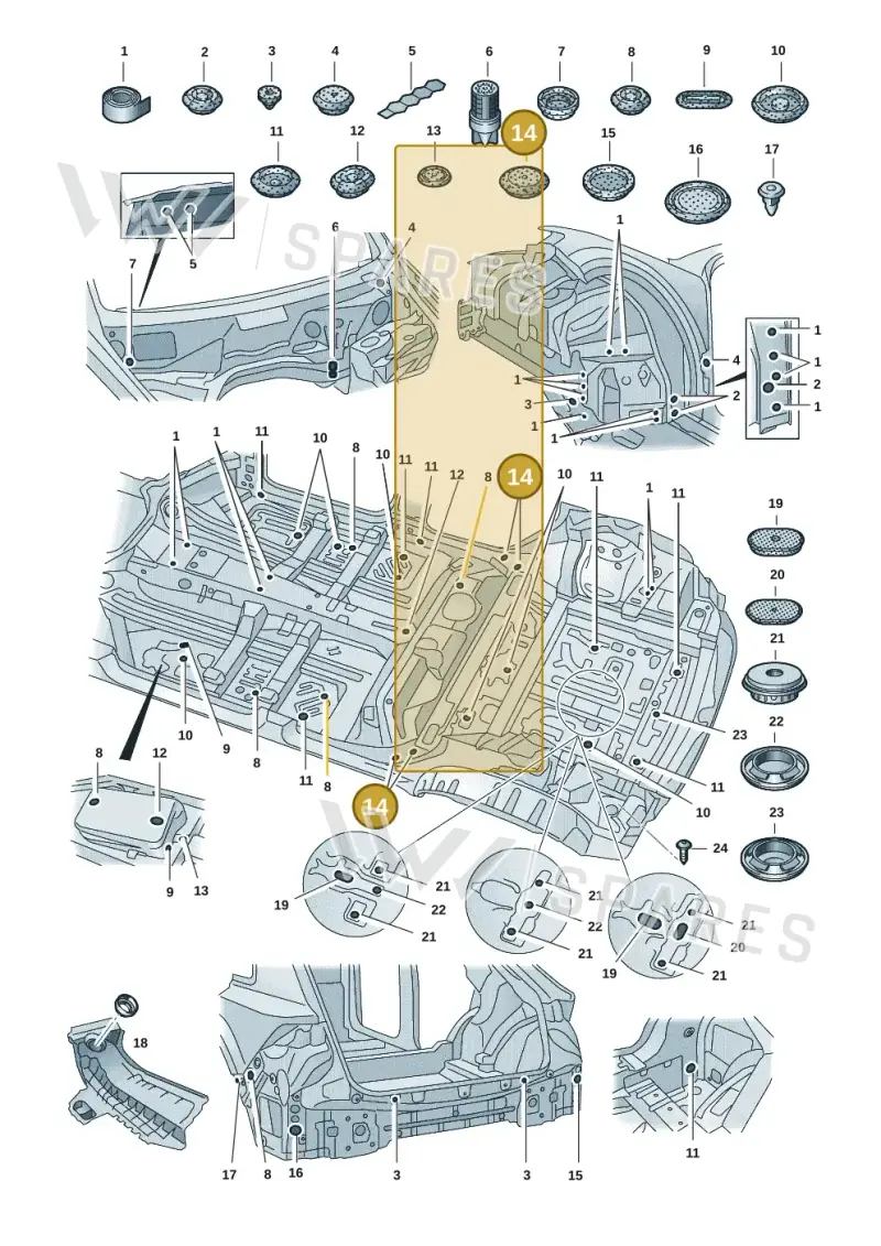 4M0899183 — Audi Q8 Quattro 3,0 (2018-) diagram 429803036, position 14