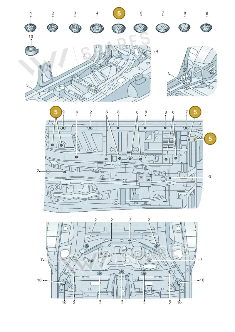 4M0899183 — Audi RS6 Avant (2019-) diagram 435803350, position 5