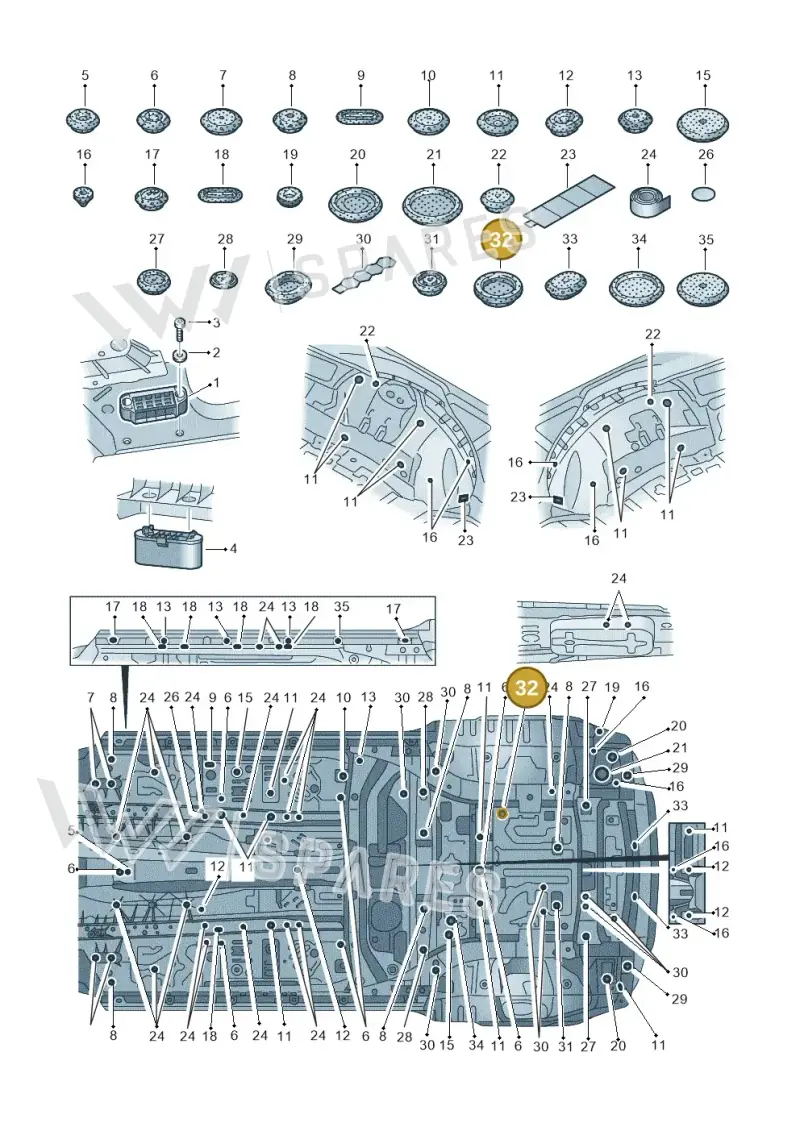 4M0899187 — Audi RS Q8 (2019-2025) diagram 429803035, position 32