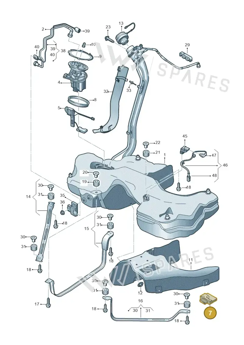 4M0906093M — Audi A5 Sportback (2016-2025) diagram 897201020, position 7