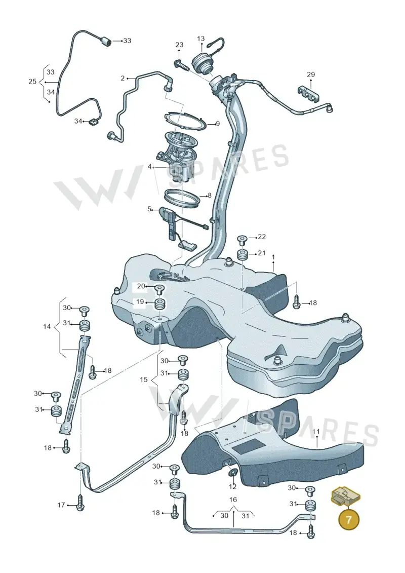 4M0906093M — Audi A5 Sportback (2016-2025) diagram 897201100, position 7