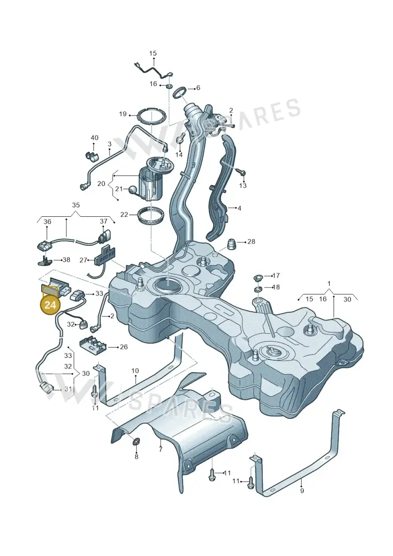 4M0906093N — Audi TT RS (2016-2023) diagram 898201250, position 24