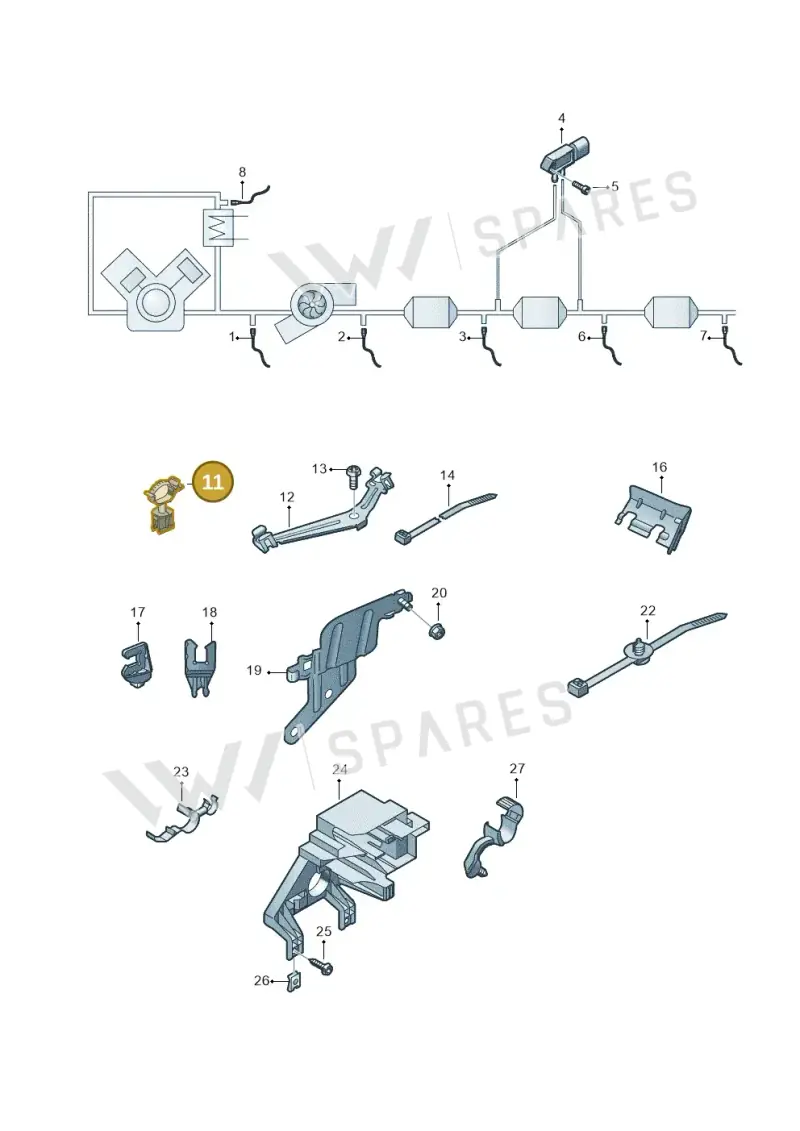 4M0906131A — Audi Q8 (2018-2025) diagram 429906011, position 11
