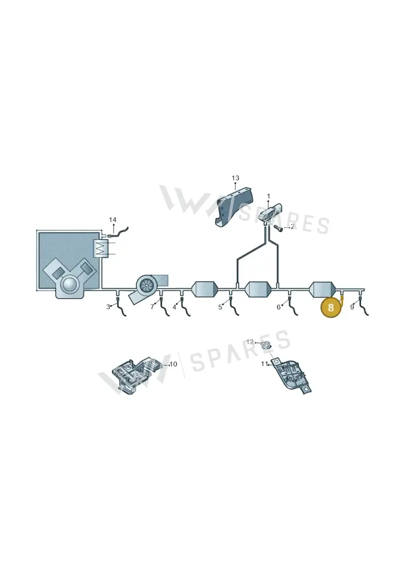 4M0906261J — Volkswagen Touareg (2017-2025) diagram 780906150, position 8