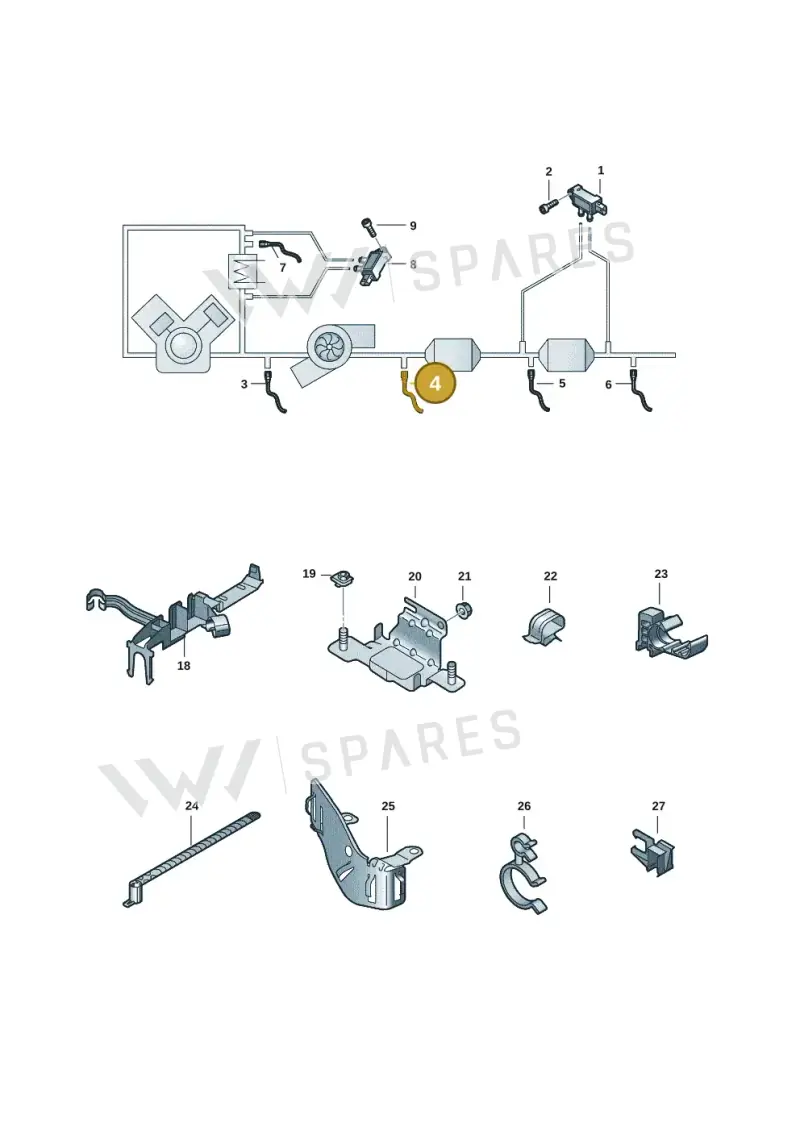 4M0906262K — Audi A5 Sportback (2016-2025) diagram 897906009, position 4