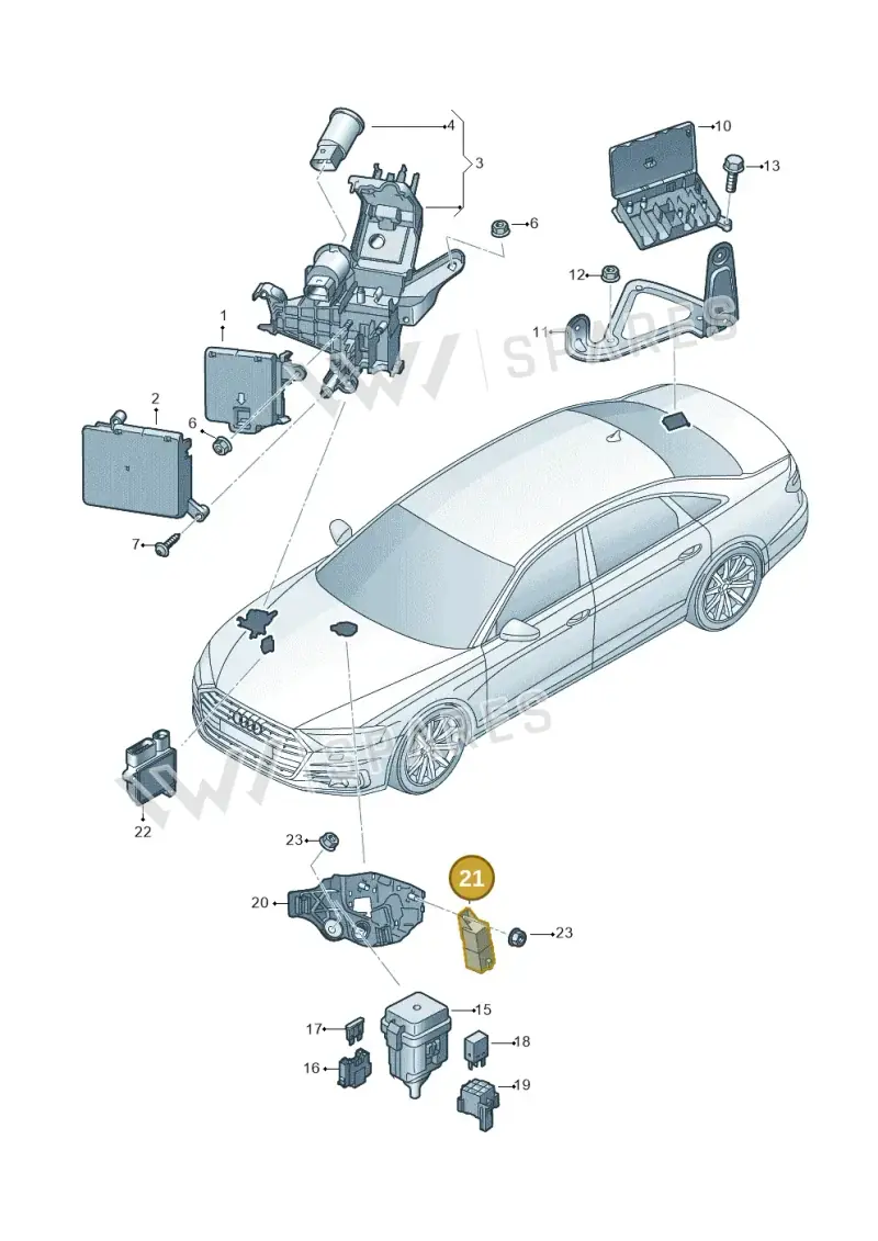 4M0907282D — Audi A8L (2017-2022) diagram 838937200, position 21