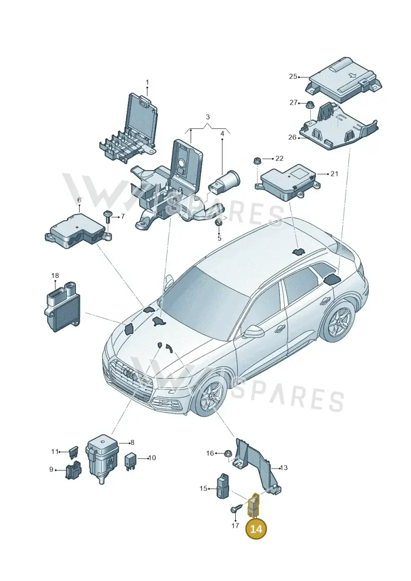 4M0907282E — Audi Q5 (2016-2020) diagram 896937200, position 14
