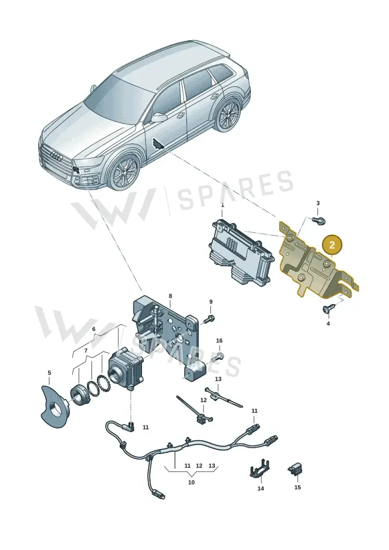 4M0907390B — Audi Q7 qu. 3.0 TDI (2015-2019) diagram 859907042, position 2
