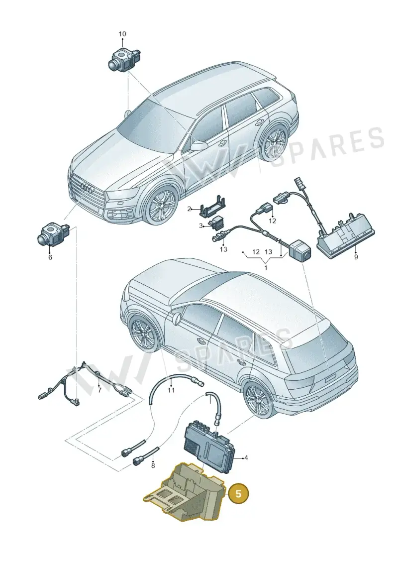4M0907392 — Audi Q7 qu. 3.0 TDI (2015-2019) diagram 859907450, position 5