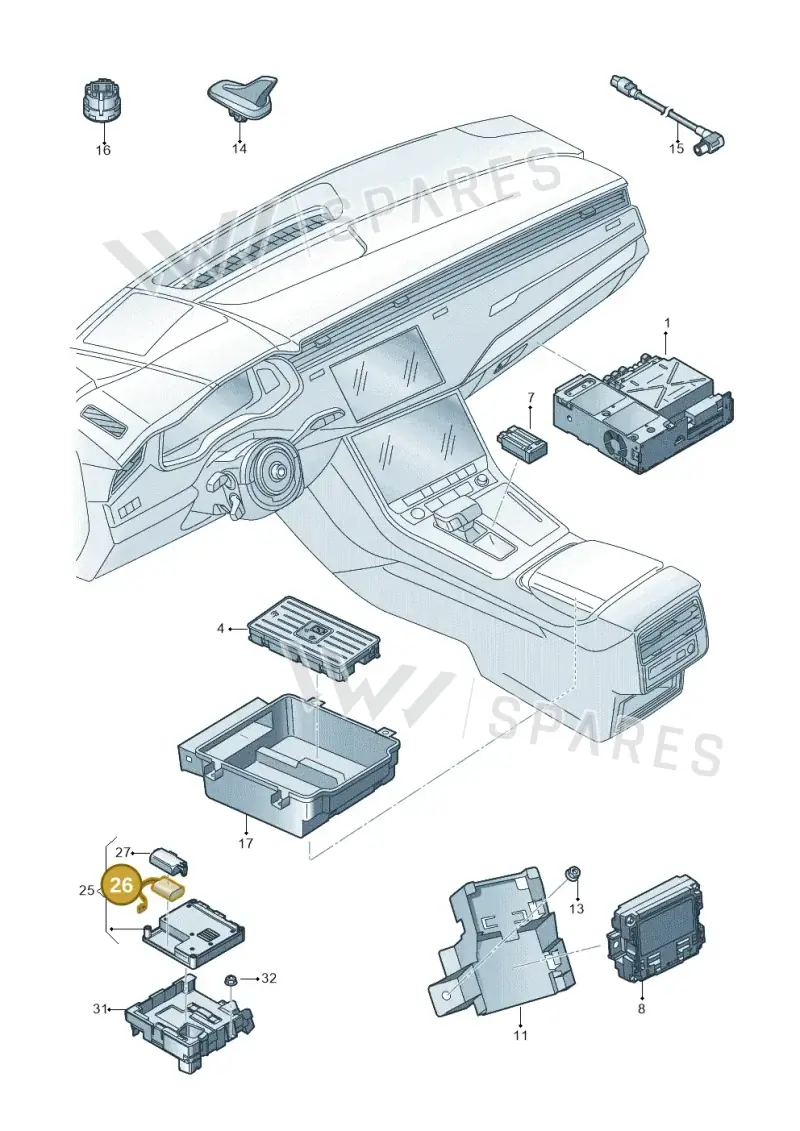 4M0907486B — Audi RS Q8 (2019-2025) diagram 429035055, position 26