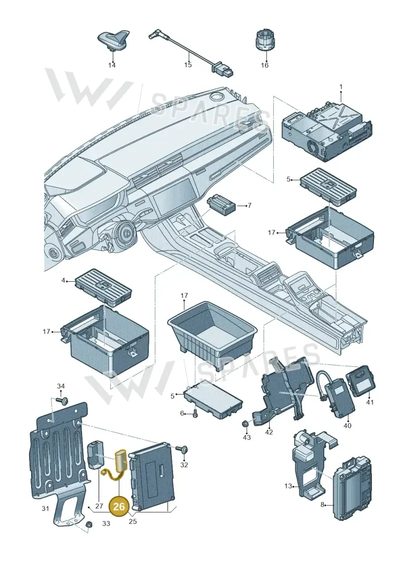 4M0907486B — Audi A8 (2017-2025) diagram 838035550, position 26