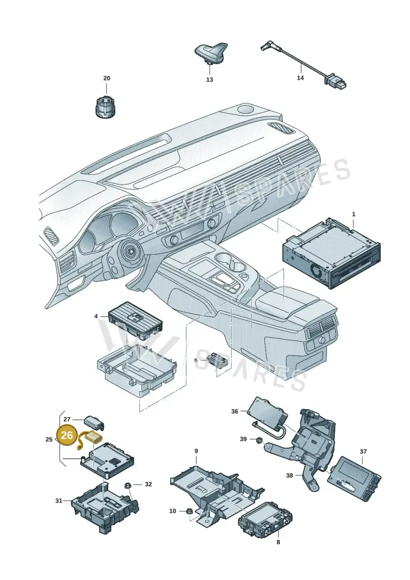 4M0907486B — Audi Q7 (2015-2025) diagram 859035056, position 26