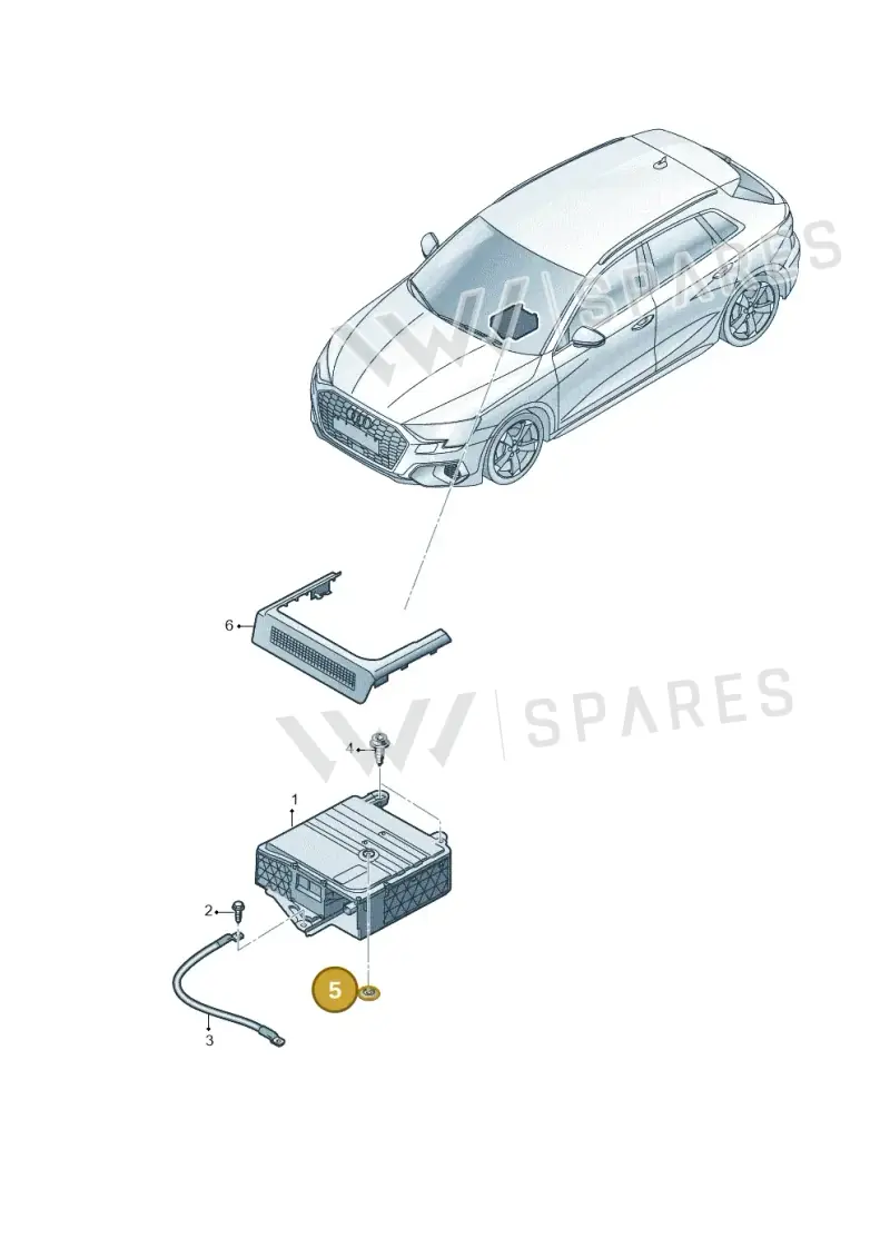 4M0915143 — Audi A3 Sportback (2019-2021) diagram 596915020, position 5