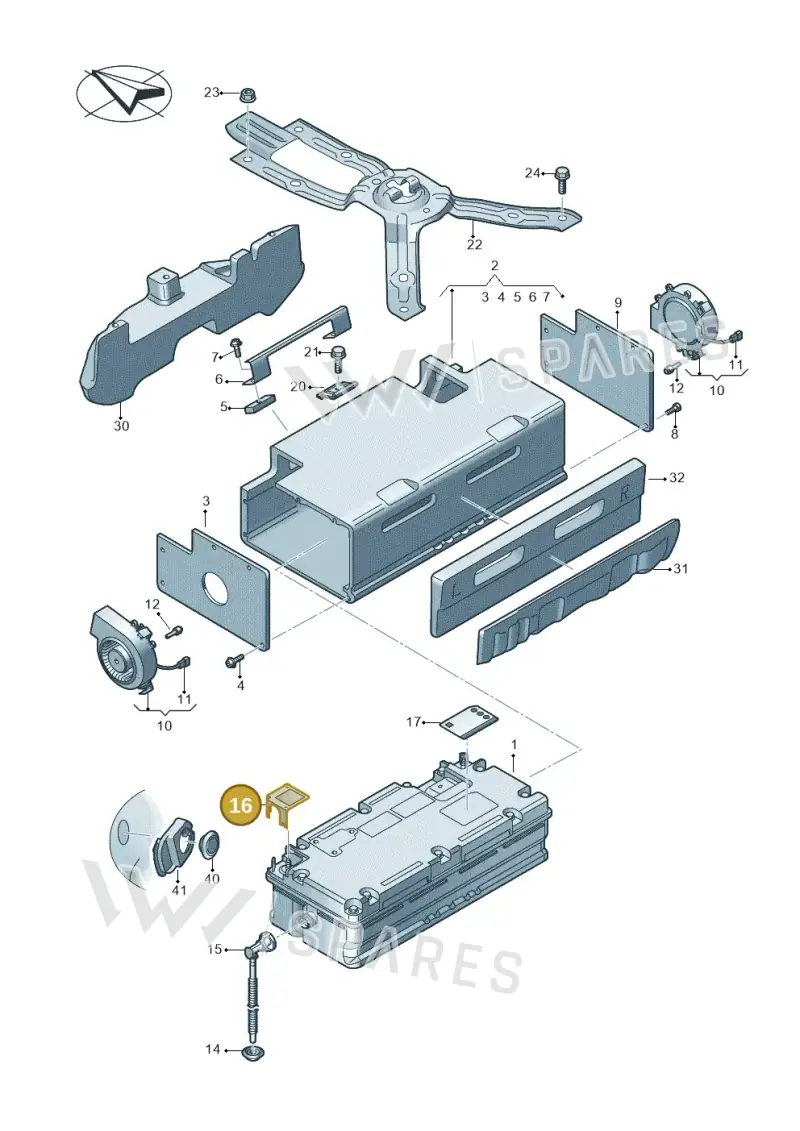 4M0915429A — Audi RS6 Avant (2019-) diagram 435915050, position 16