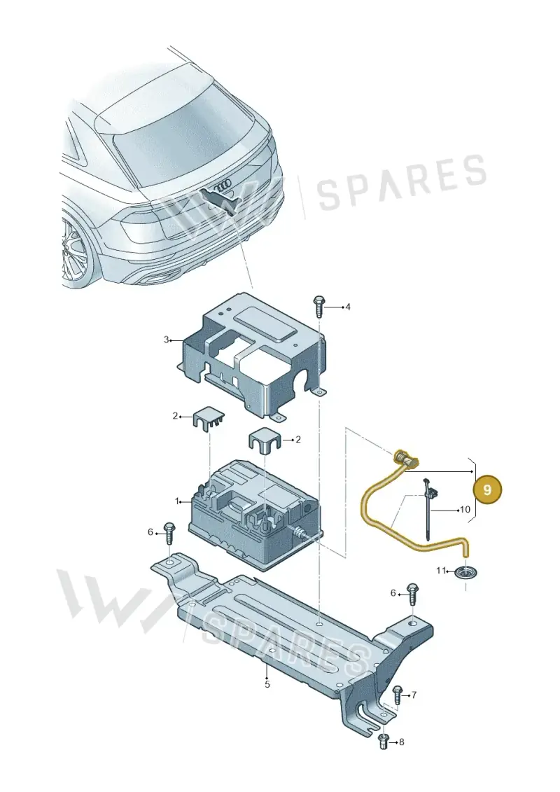 4M0915500H — Audi Q8 Quattro 3,0 (2018-) diagram 429915010, position 9