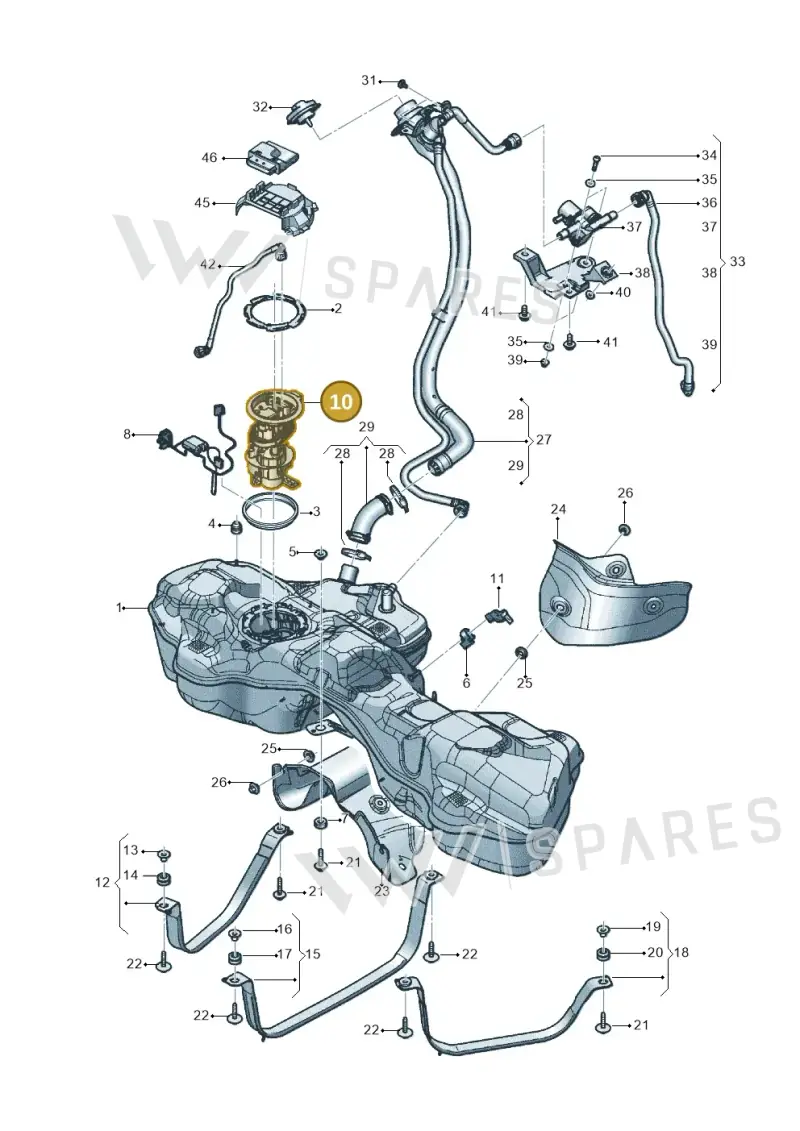 4M0919087R — Audi Q7 qu. 3.0 TDI (2015-2019) diagram 429201200, position 10
