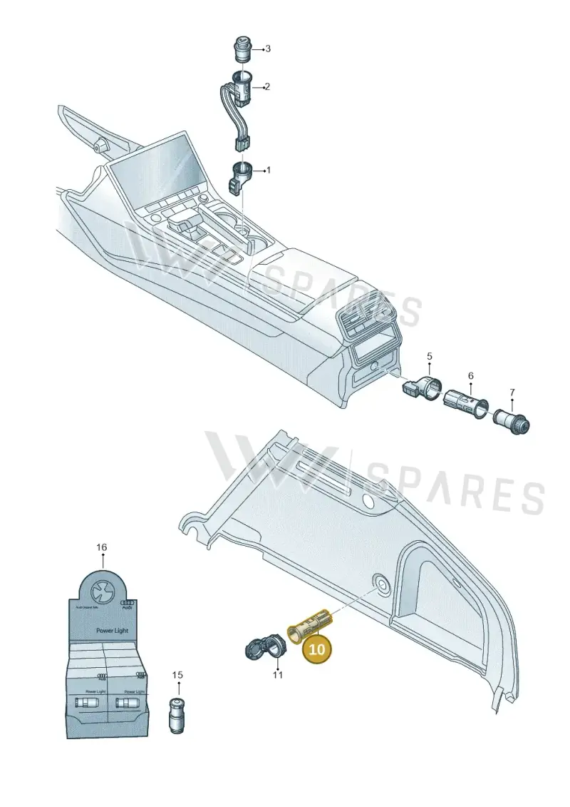4M0919309 — Audi RS6 Avant (2019-2025) diagram 435919900, position 6+10